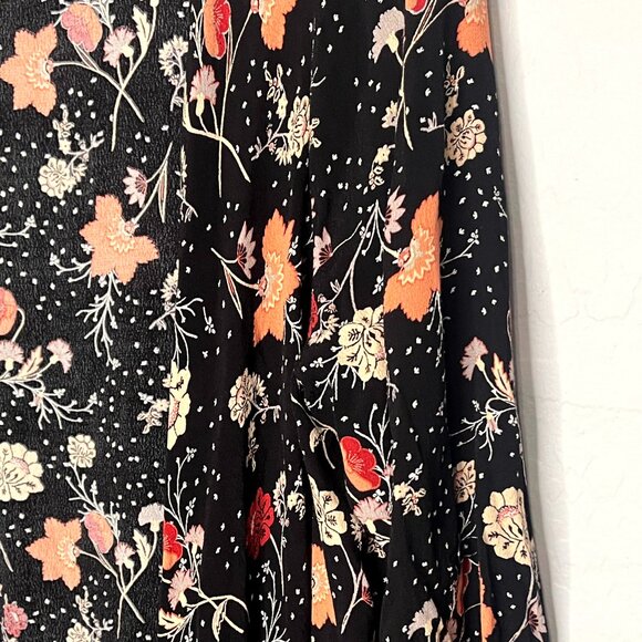 Torrid Multi Color Floral Fringe Open Front Long Sleeve Duster Kimono 1 1X 14/16 - Picture 7 of 9